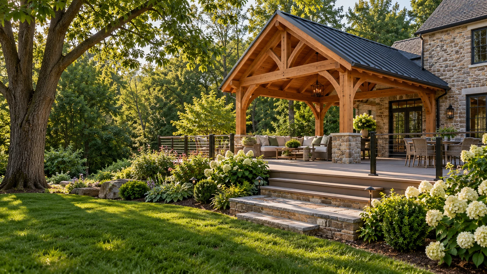 Custom home additions and deck builder construction projects