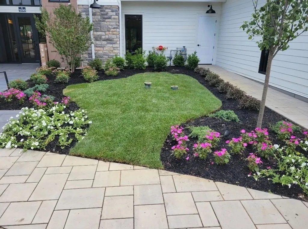 Lush landscaped property with healthy lawn maintained by professional irrigation in Doylestown PA