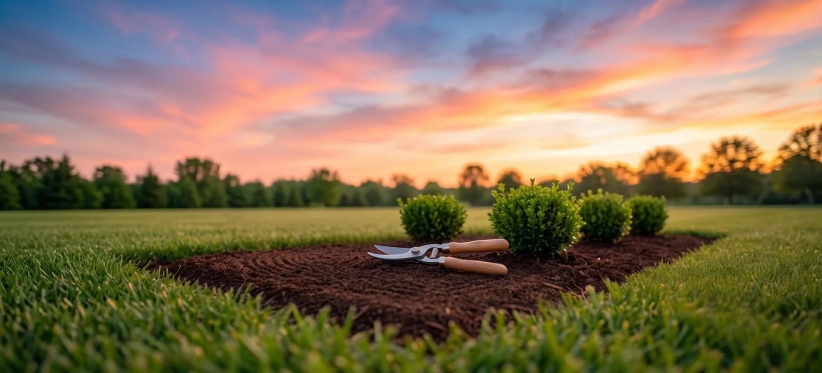 Comprehensive lawn care service and spring cleanup
