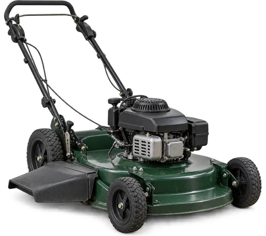 A professional walk-behind lawn mower